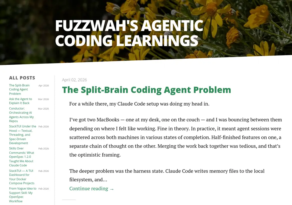 Screenshot of Fuzzwah's AI learning blog